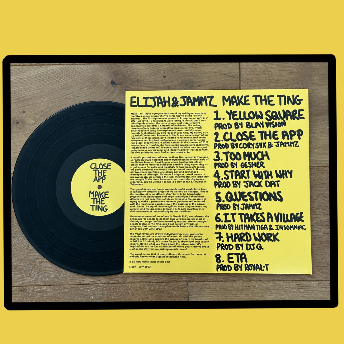 Elijah & Jammz - Make The LP (Yellow Square)