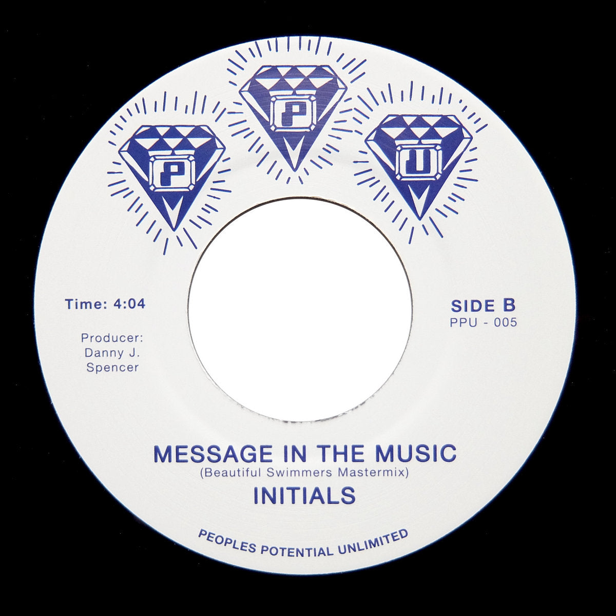 Initials / Beautiful Swimmers - Message In The Music [7"]