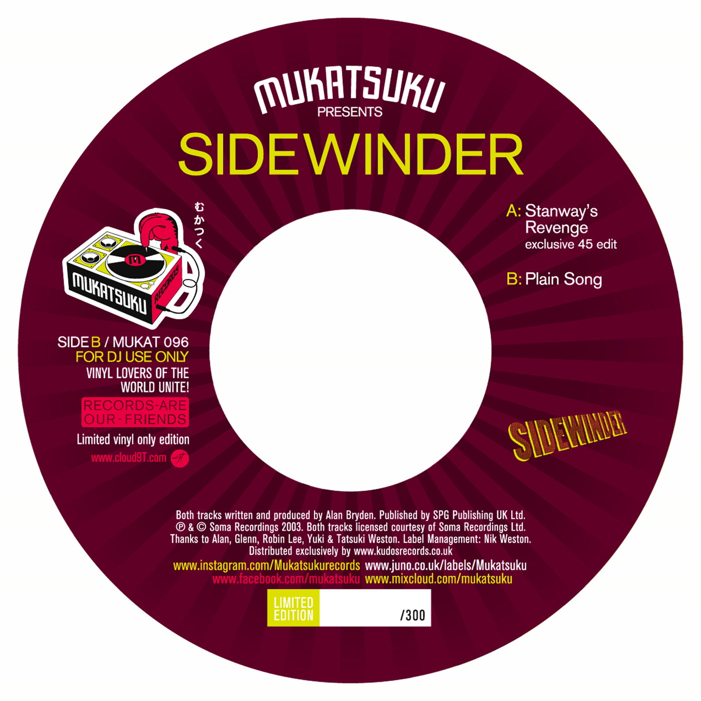 Sidewinder - Stanway's Revenge [7"]