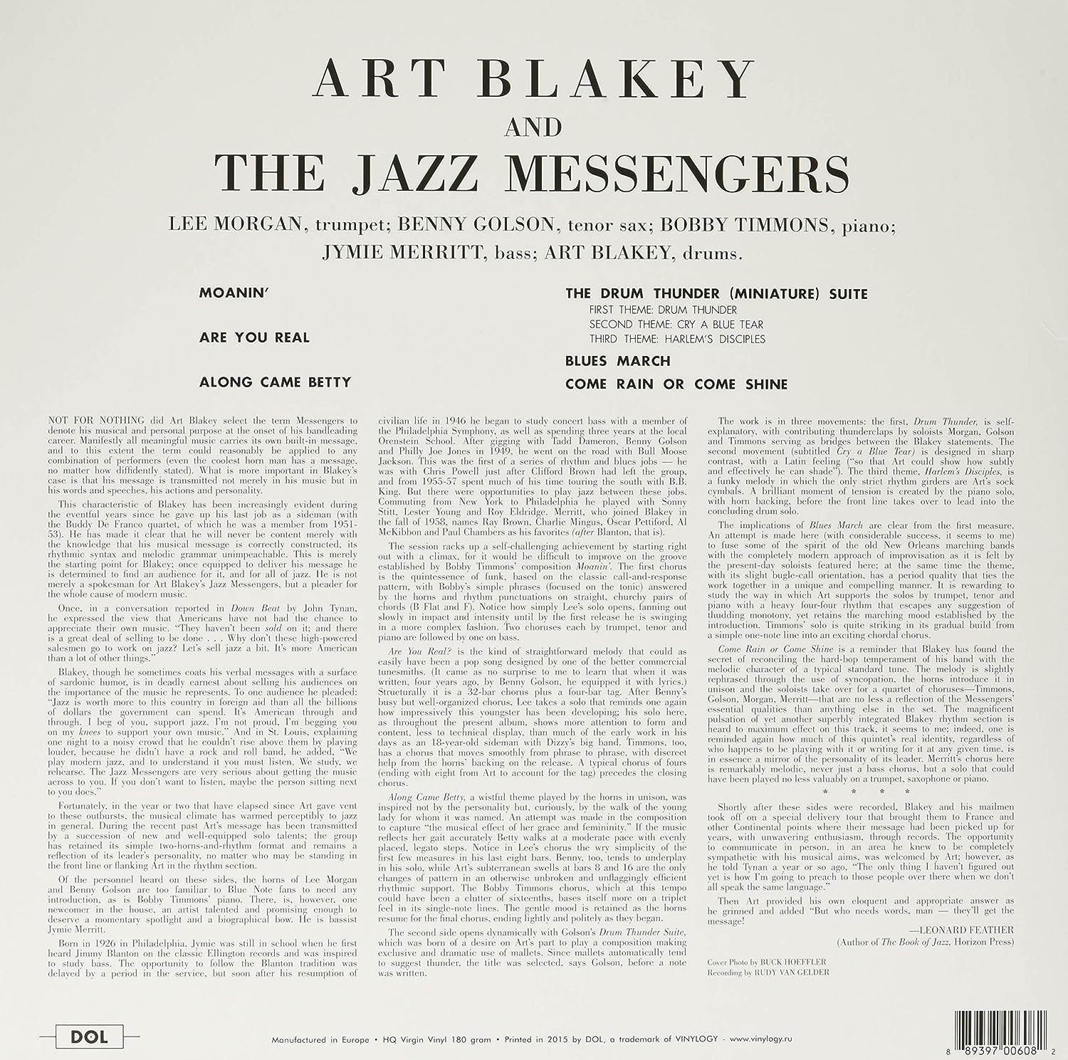 Art Blakey - And Jazz Messengers [Blue Vinyl]