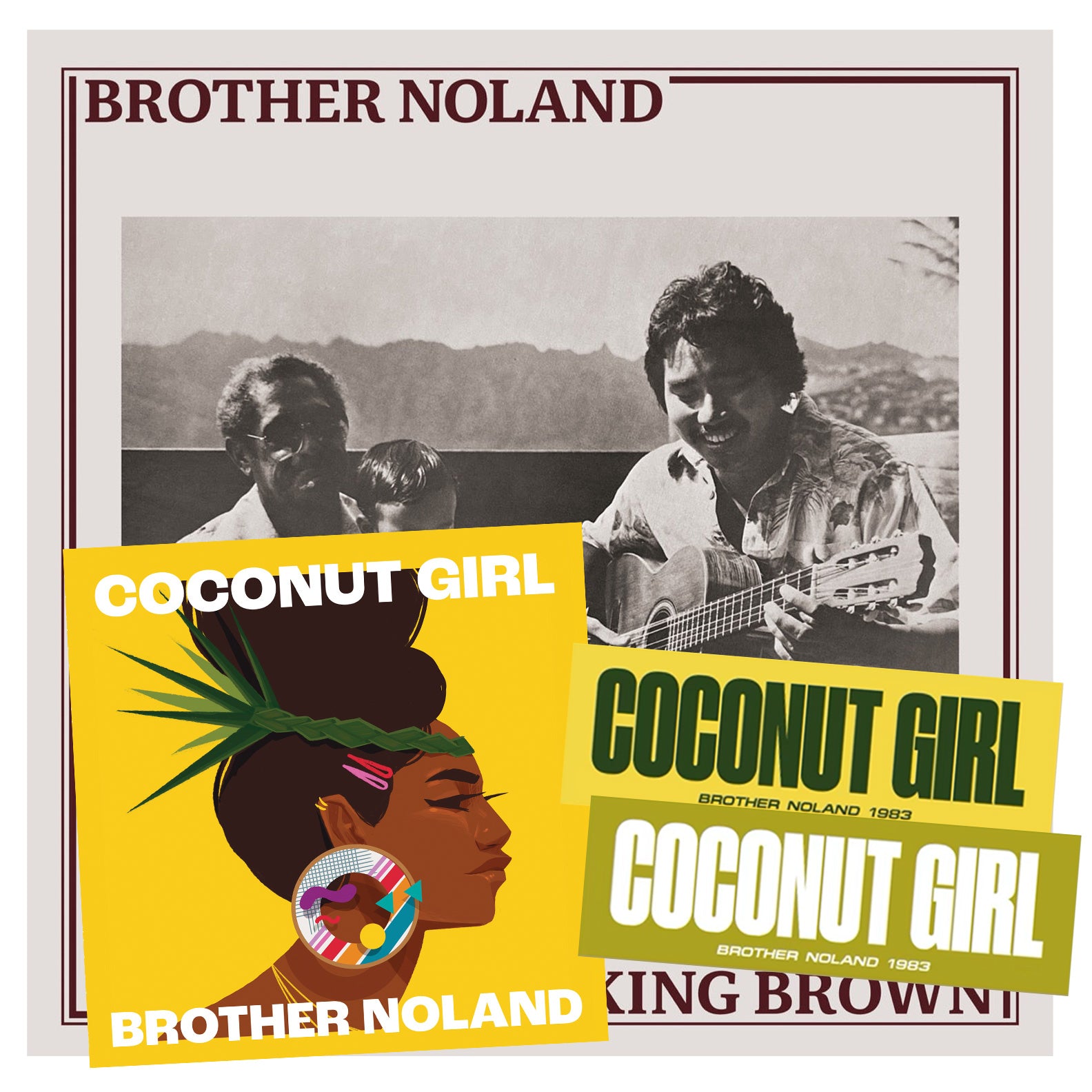 Brother Noland Bundle: Coconut Girl 7" + Speaking Brown LP + Bumper Sticker