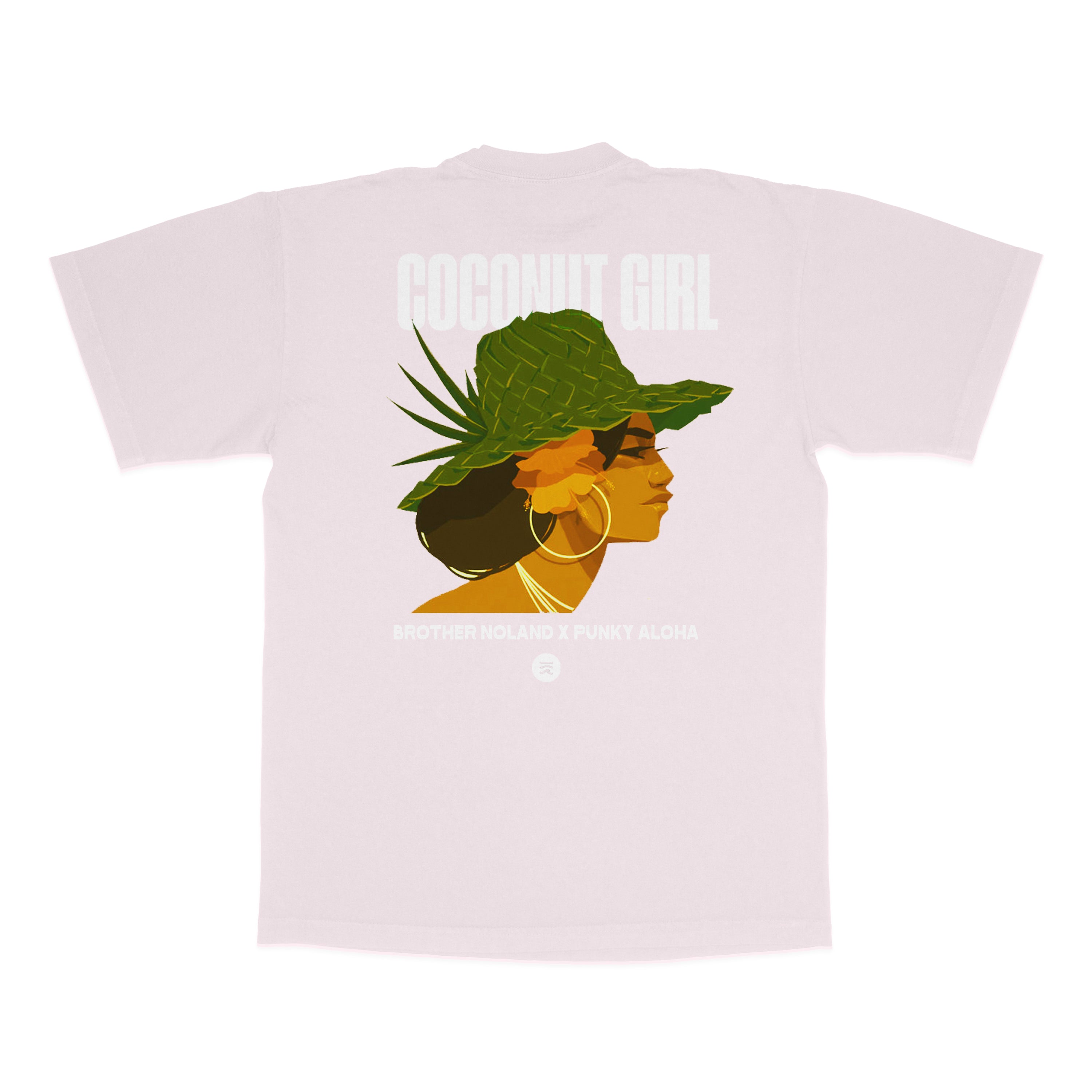 Coconut Girl T-shirt (Light Pink) - Punky Aloha x Brother Noland