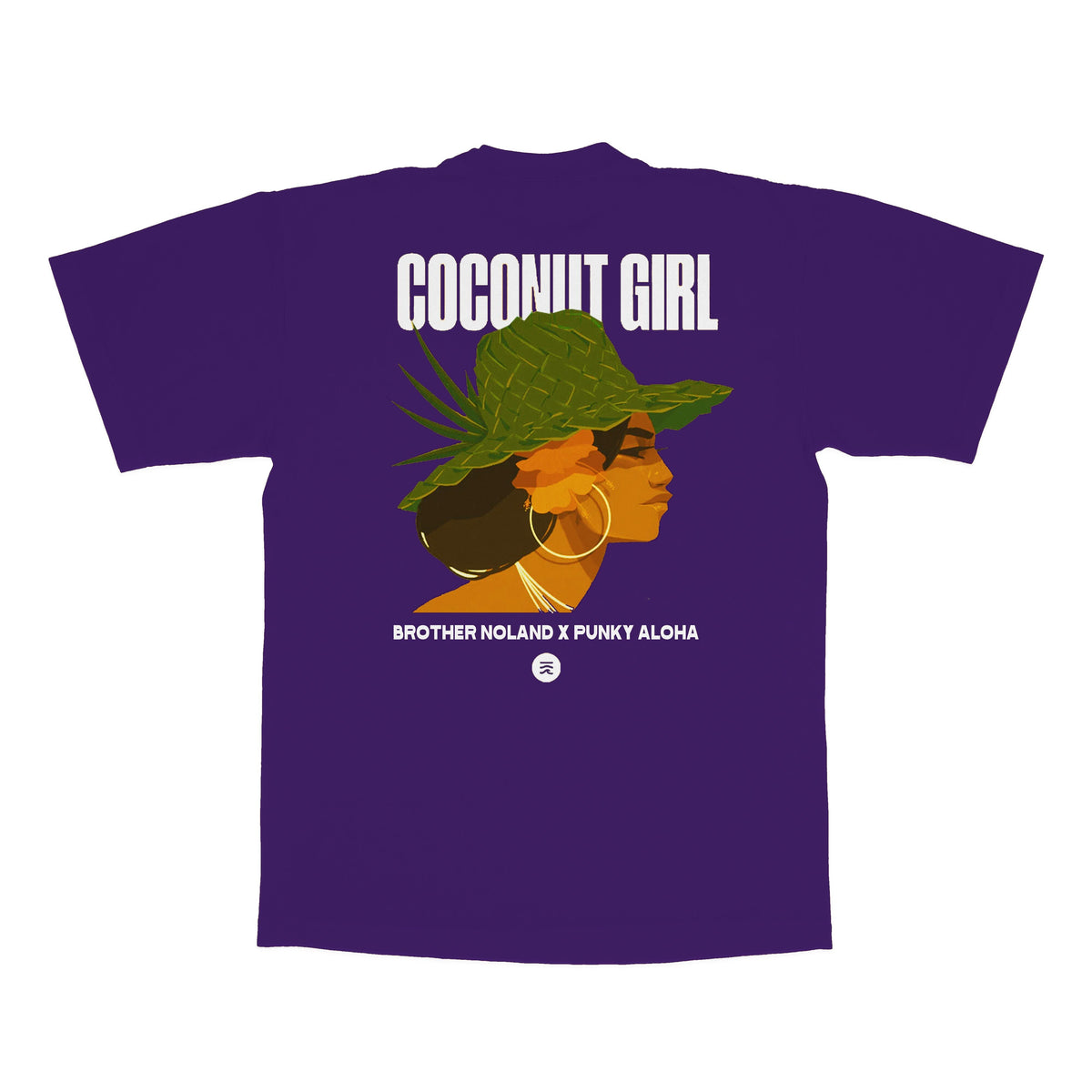 Coconut Girl T-shirt (Purple) - Punky Aloha x Brother Noland