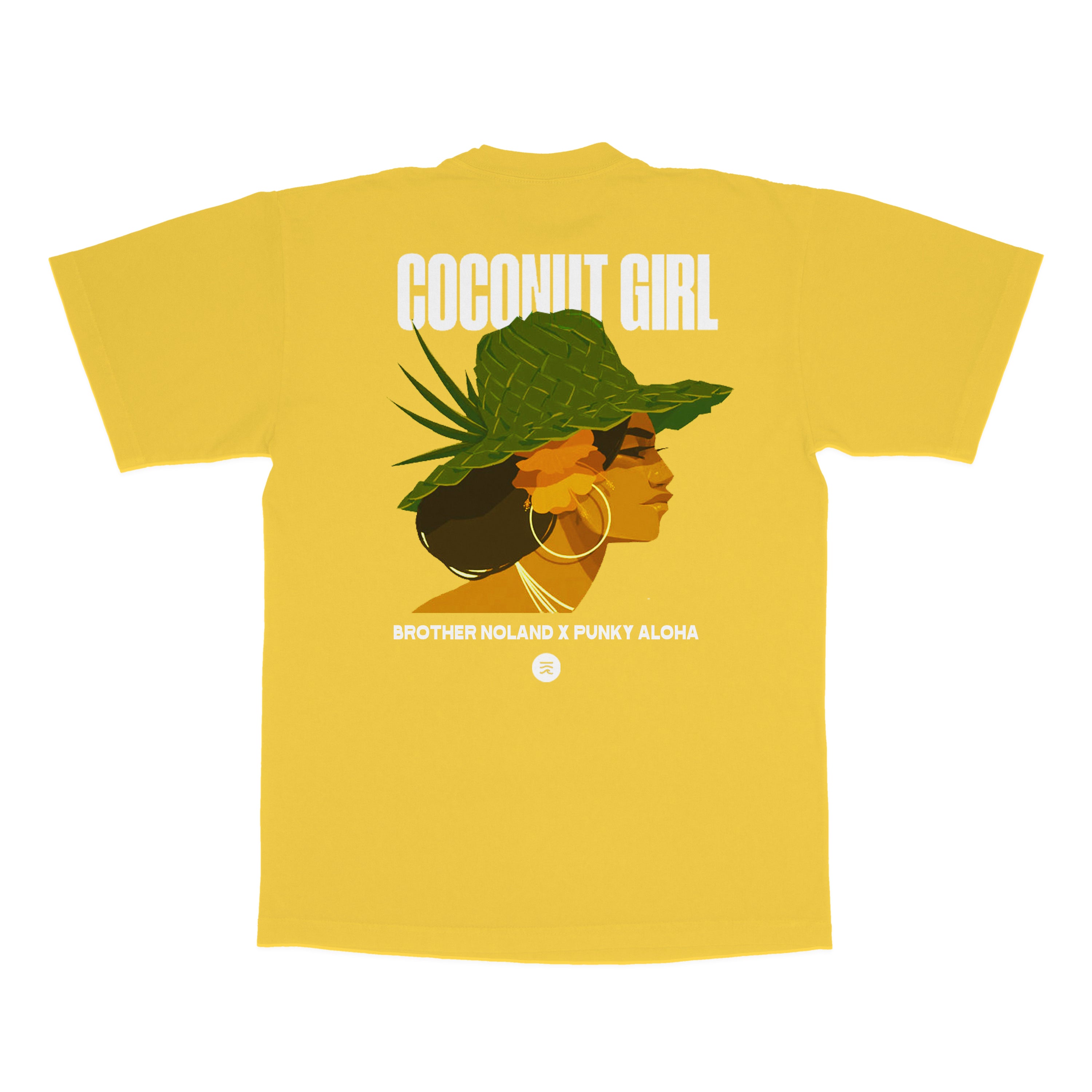 Coconut Girl T-shirt (Yellow) - Punky Aloha x Brother Noland