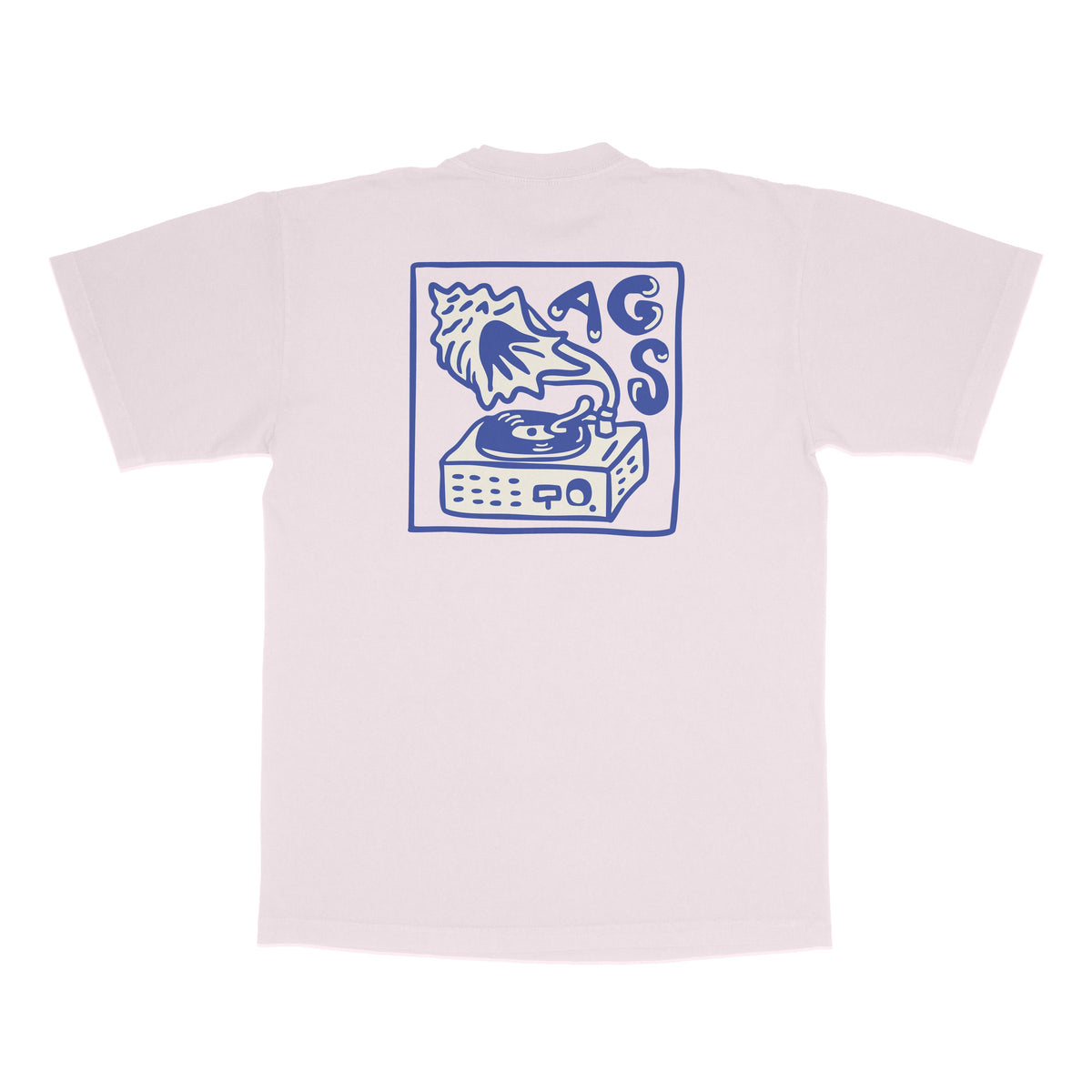 Conch Shell Phonograph T-shirt (Light Pink)