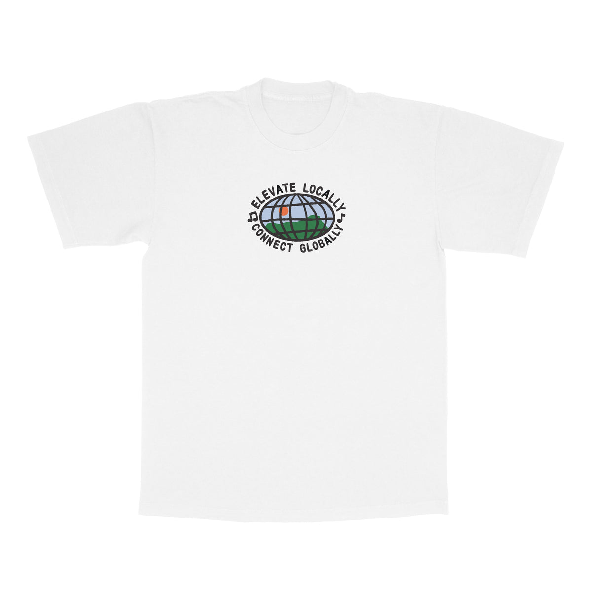 Elevate Locally, Connect Globally T-shirt (White)