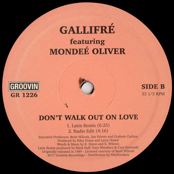 Gallifre - Don't Walk Out On Love
