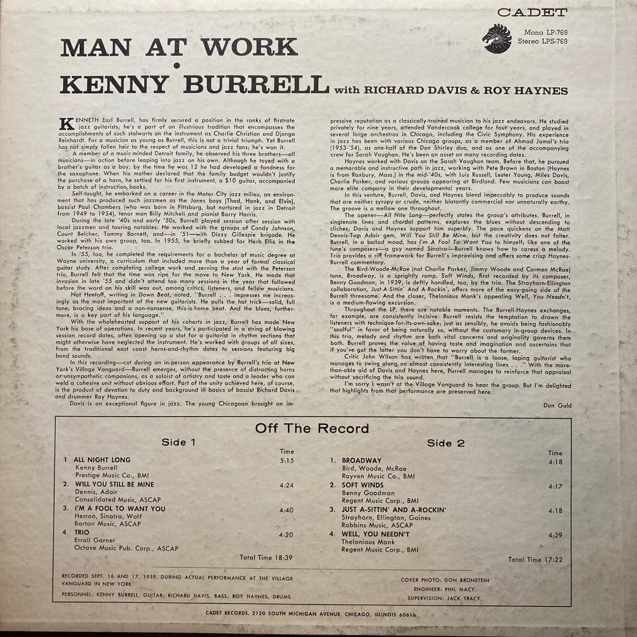 Kenny Burrell - Man At Work