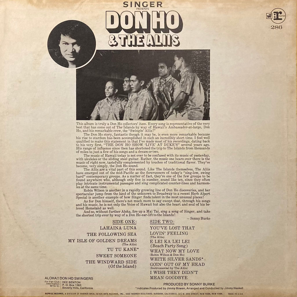 Don Ho & The Aliis - Singer presents Don Ho & The Aliis