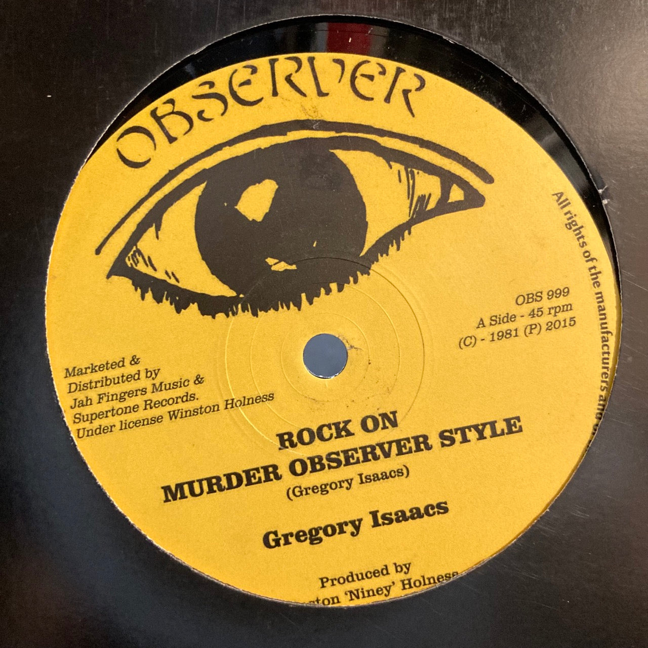 Gregory Isaacs / Dennis Brown & Dillinger – Rock On Murder Observer Style / Jah Is Watching / Hustling [12"]