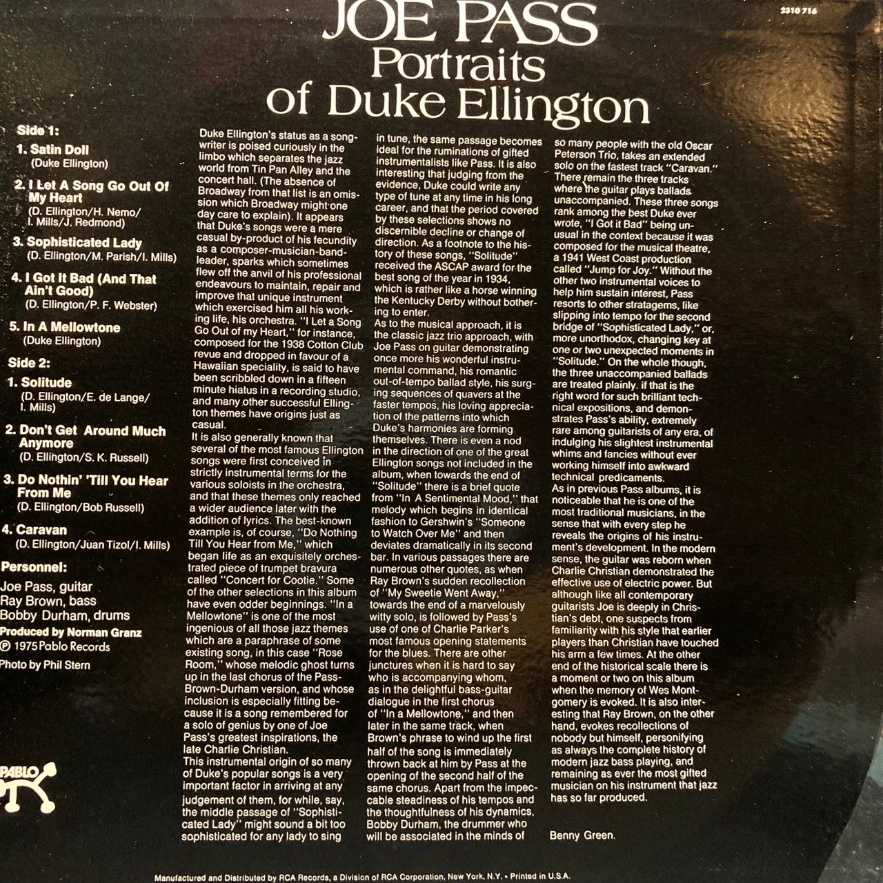 Joe Pass - Portraits of Duke Ellington