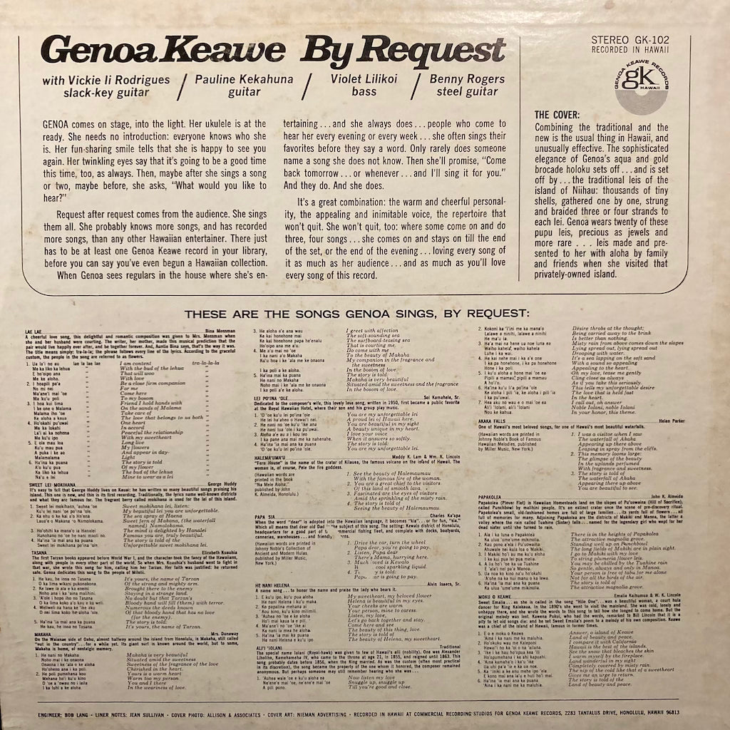Genoa Keawe - By Request