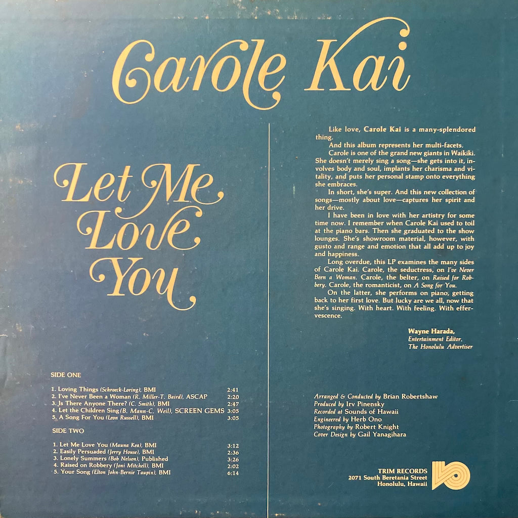 Carol Kai - Let Me Love You