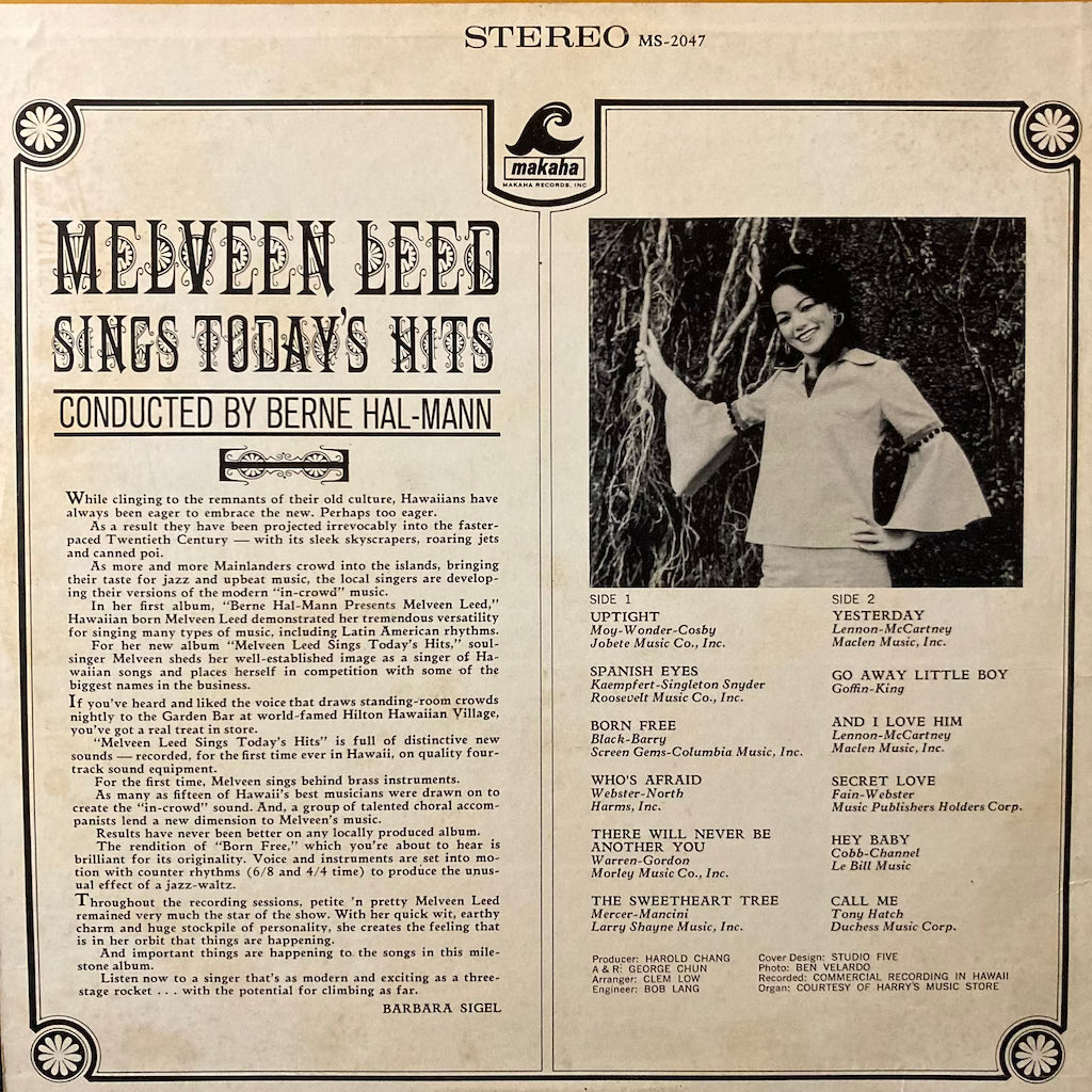 Melveen Leed - Melveen Leed Sings Today's Hits