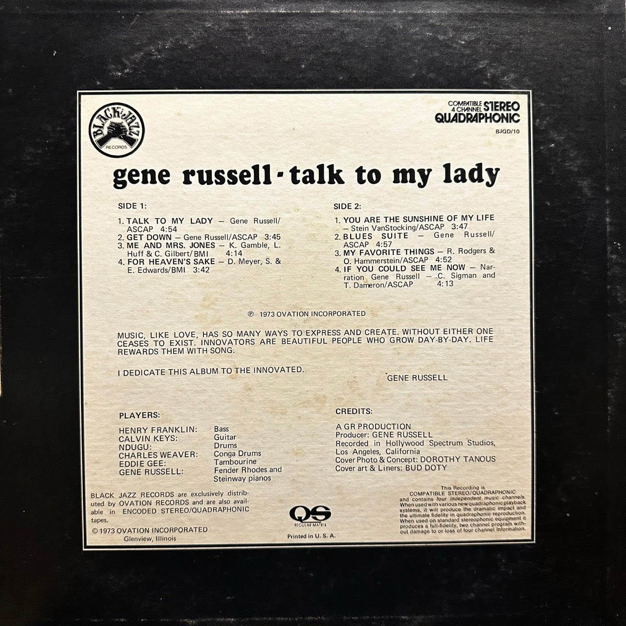 Gene Russell – Talk To My Lady