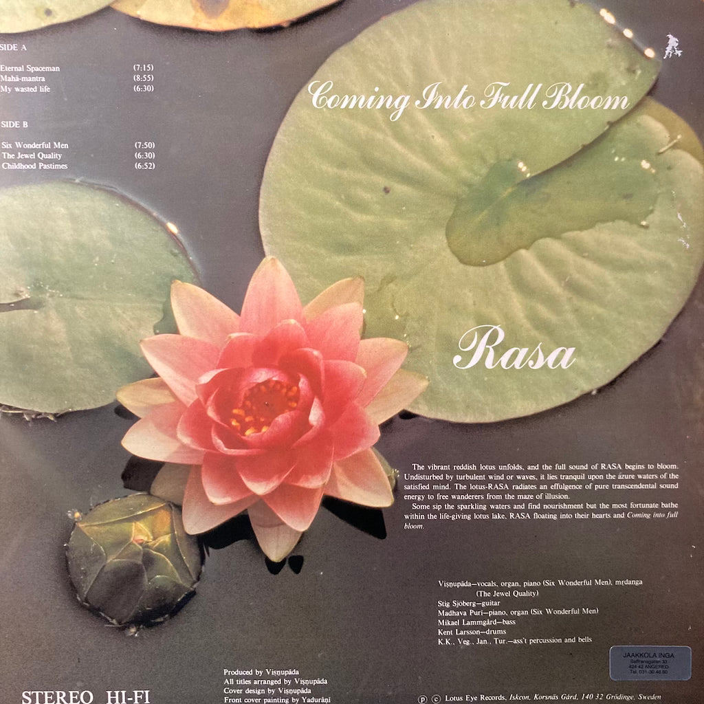 RASA - Coming Into Full Bloom