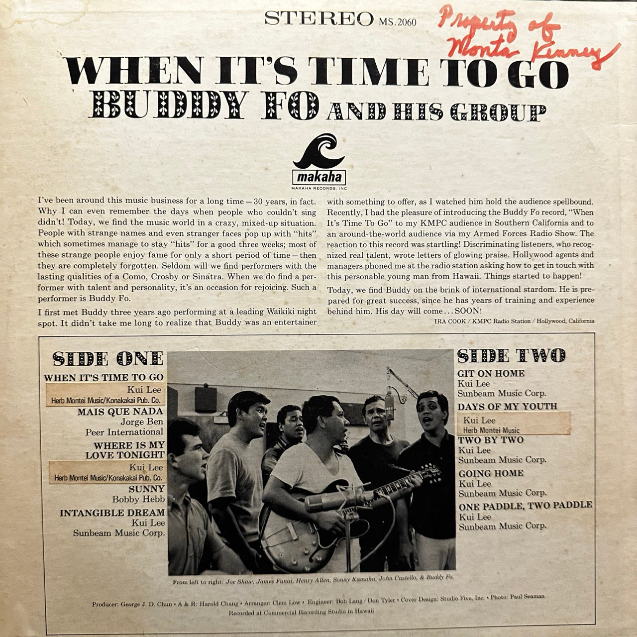 Buddy Fo And His Group – When It's Time To Go