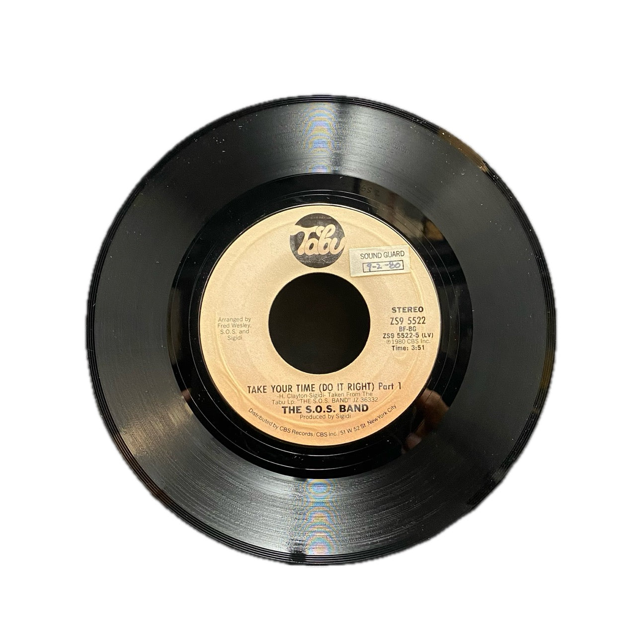 The S.O.S. Band – Take Your Time (Do It Right) Part 1 / Take Your Time (Do it Right) Part 2 [7"]