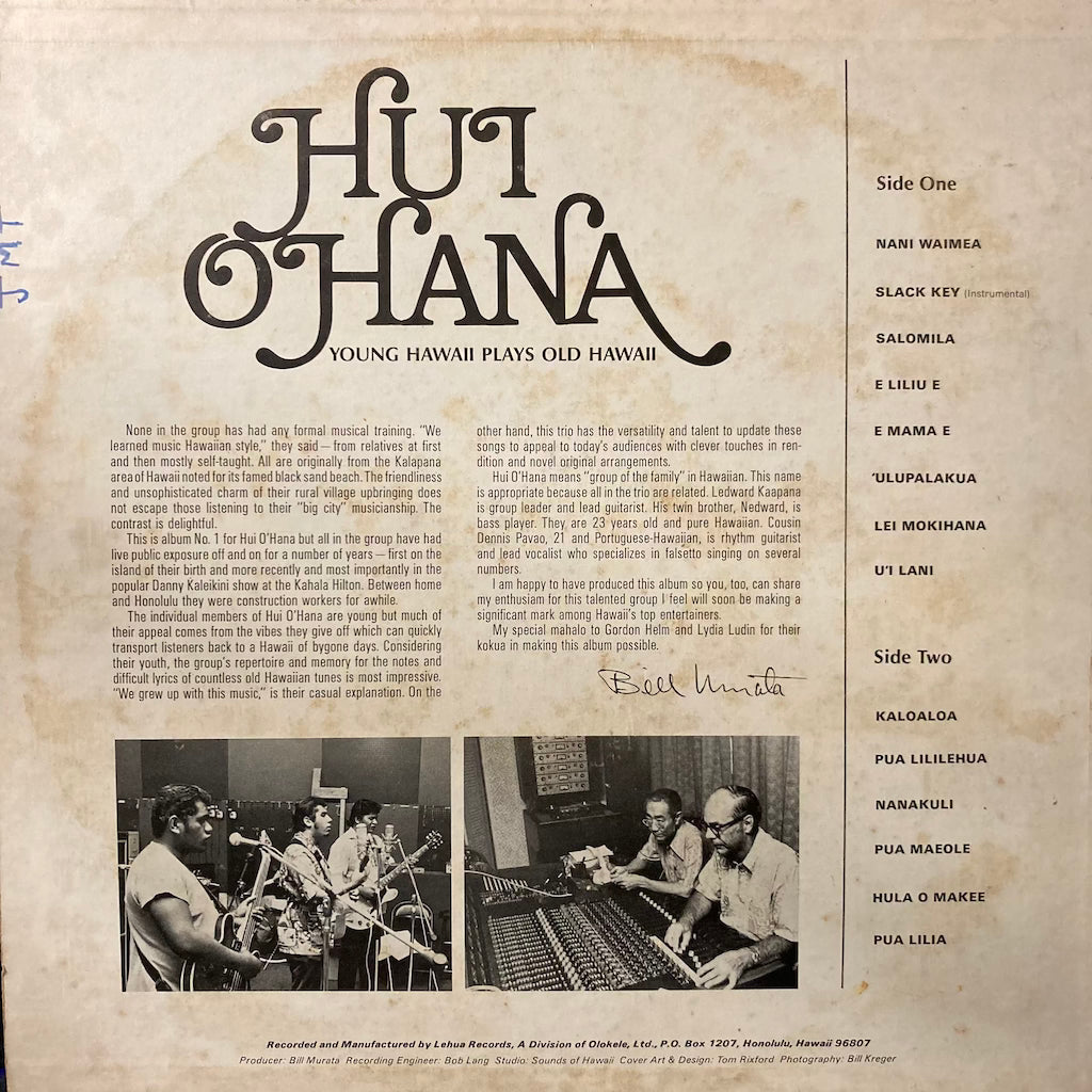 Hui Ohana - Young Hawaii Plays Old Hawaii