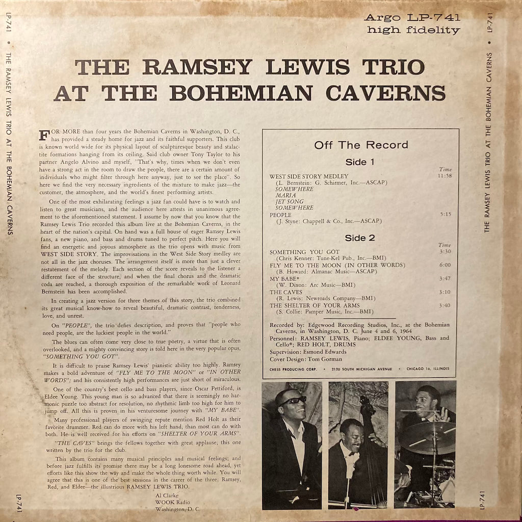 The Ramsey Lewis Trio - The Ramsey Lewis Trio at The Bohemian Caverns