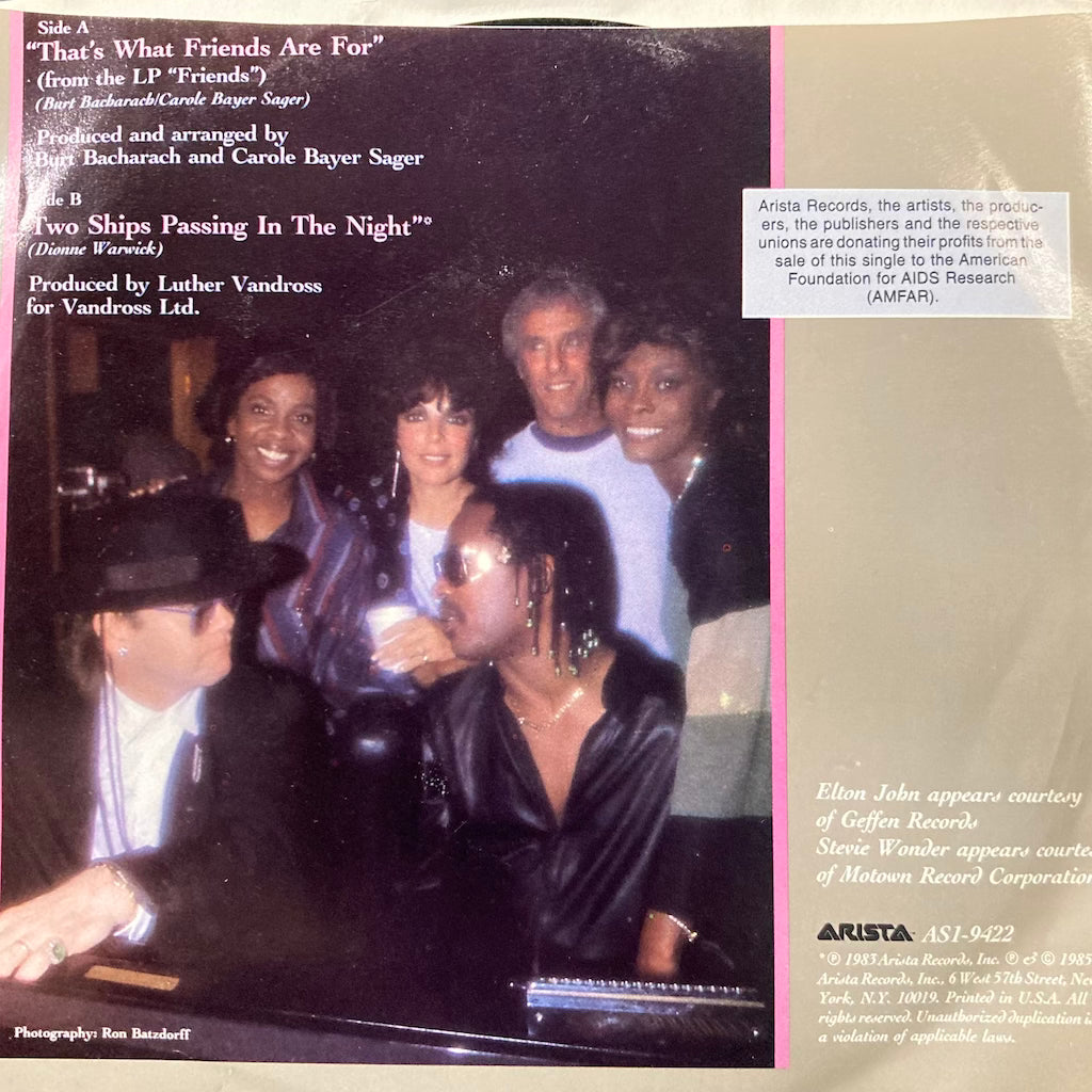 Dionne & Friends - That's What Friends Are For/Two Ships Passing In The Night [7"]
