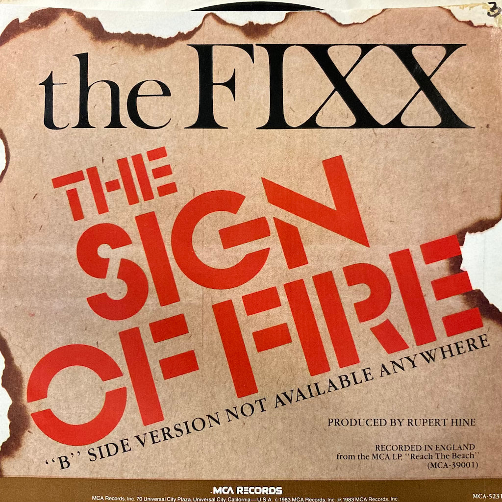 the FlXX - The Sign Of Fire/Saved By Zero (Live) [7"]