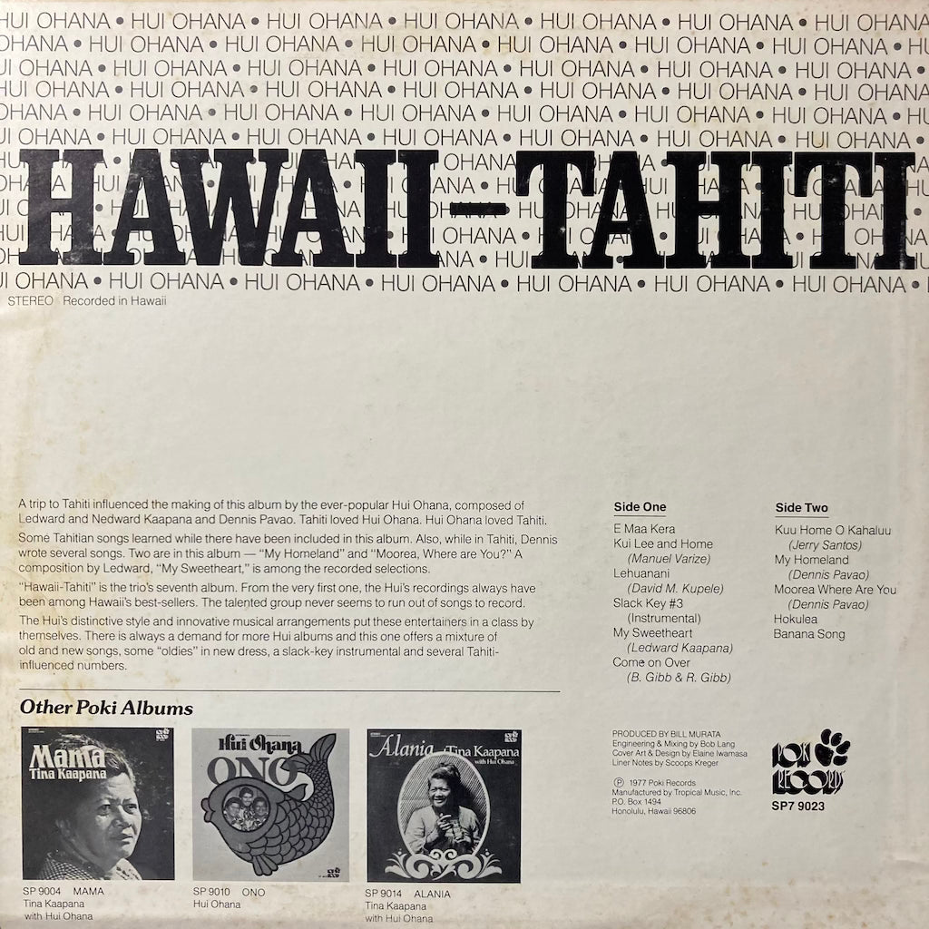 Hui Ohana - HawaiiTahiti