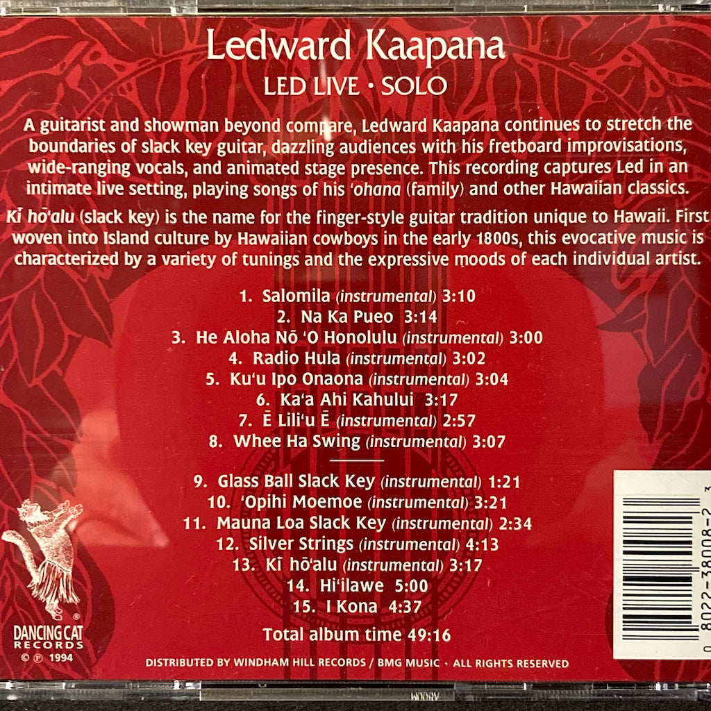 Ledward Kaapana - Led Live Solo [CD]