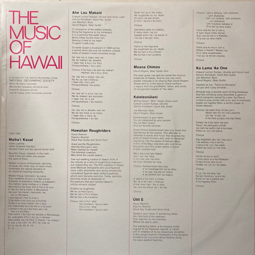 National Geographic Society - The Music Of Hawaii