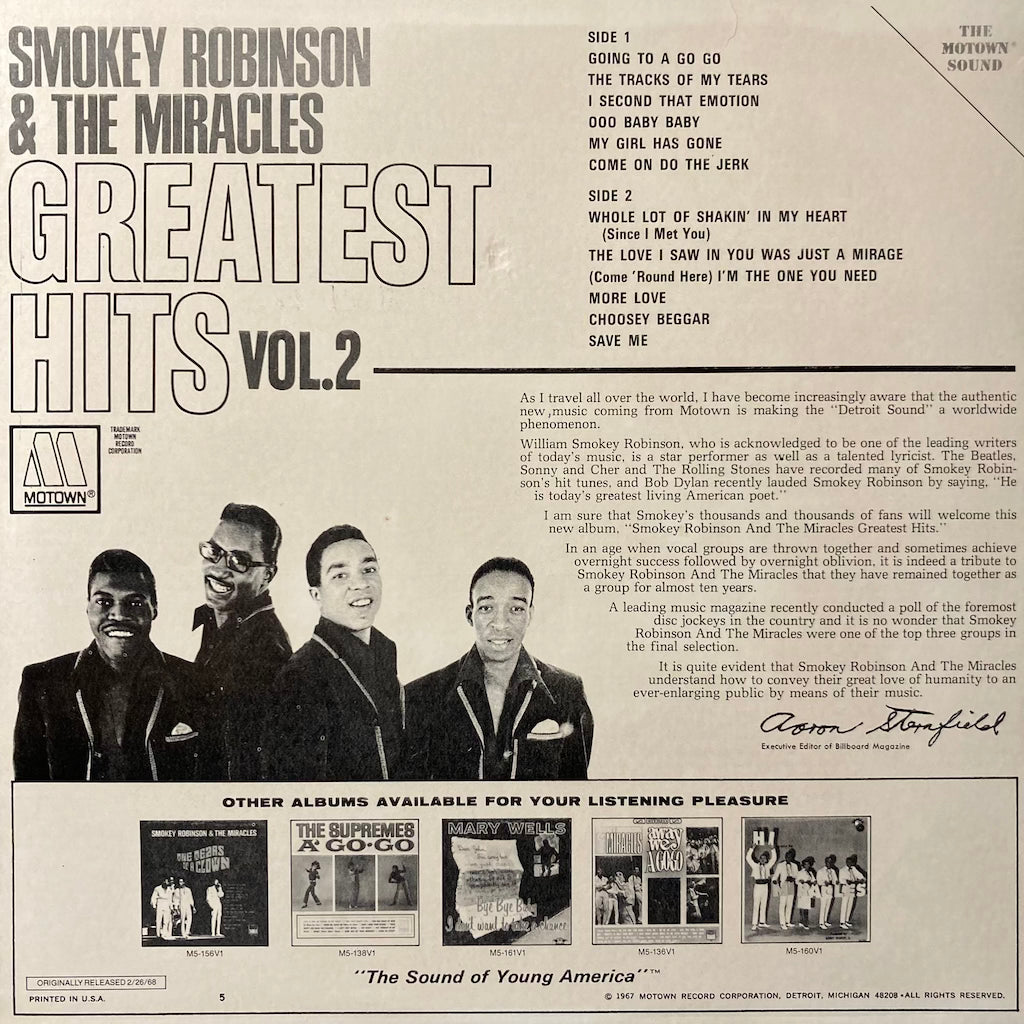 Smokey Robinson & The Miracles - Greatest Hits Vol.2