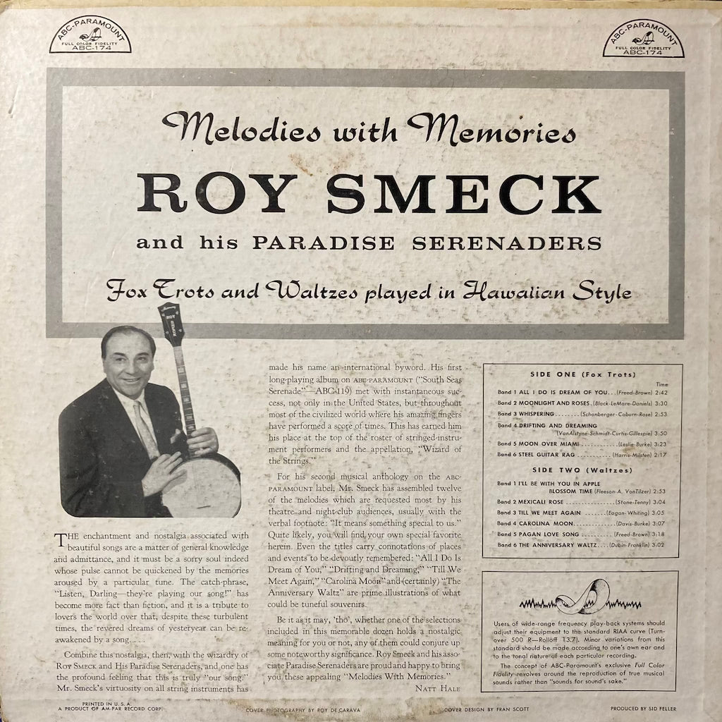 Roy Smeck and his Paradise Serenaders - Melodies With Memories