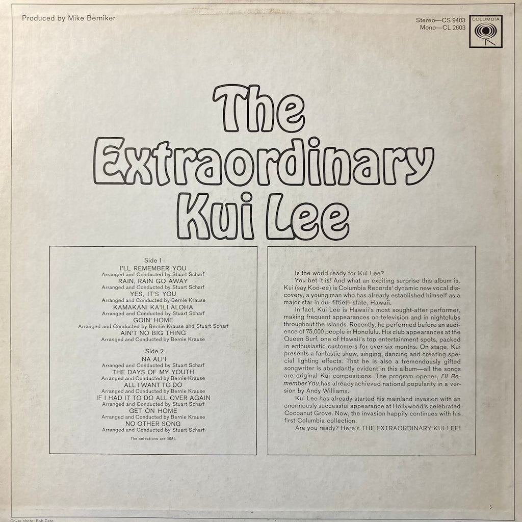 Kui Lee - The Extraordinary Kui Lee