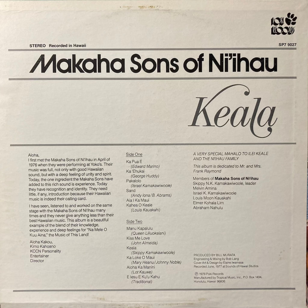 Makaha Sons Of Ni'ihau - Keala