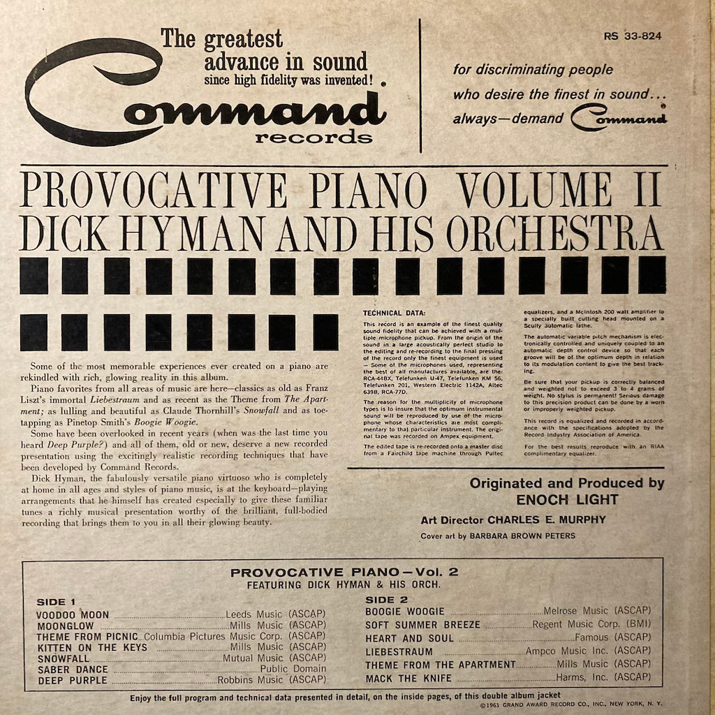 Dick Hyman and this Orchestra - Provocative Piano Volume II