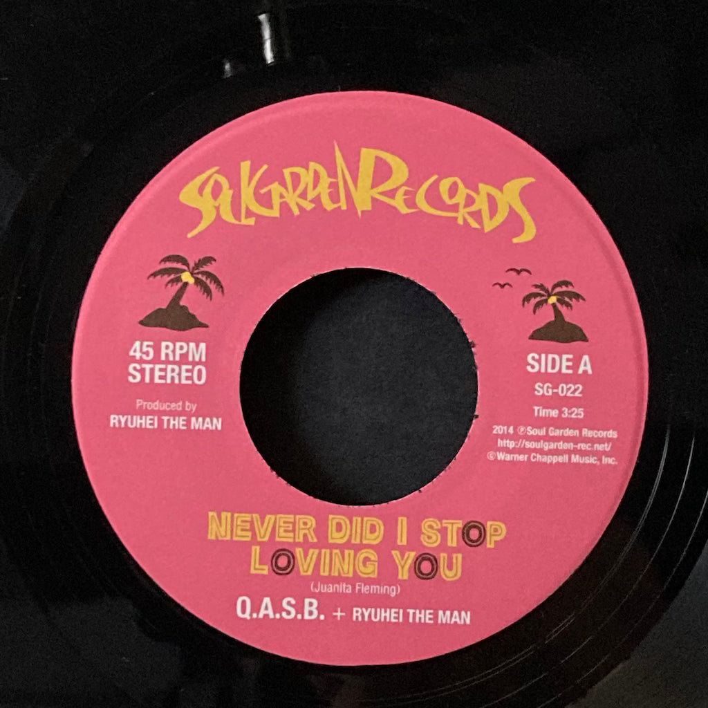 Q.A.S.B. and Ryuhei The Man - Never Did I Stop Loving You/Never I Did Stop Dubbing You 7"