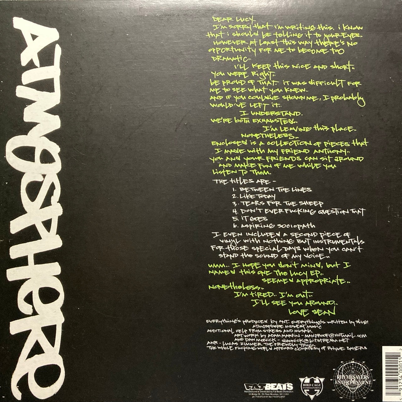 Atmosphere - The Lucy EP