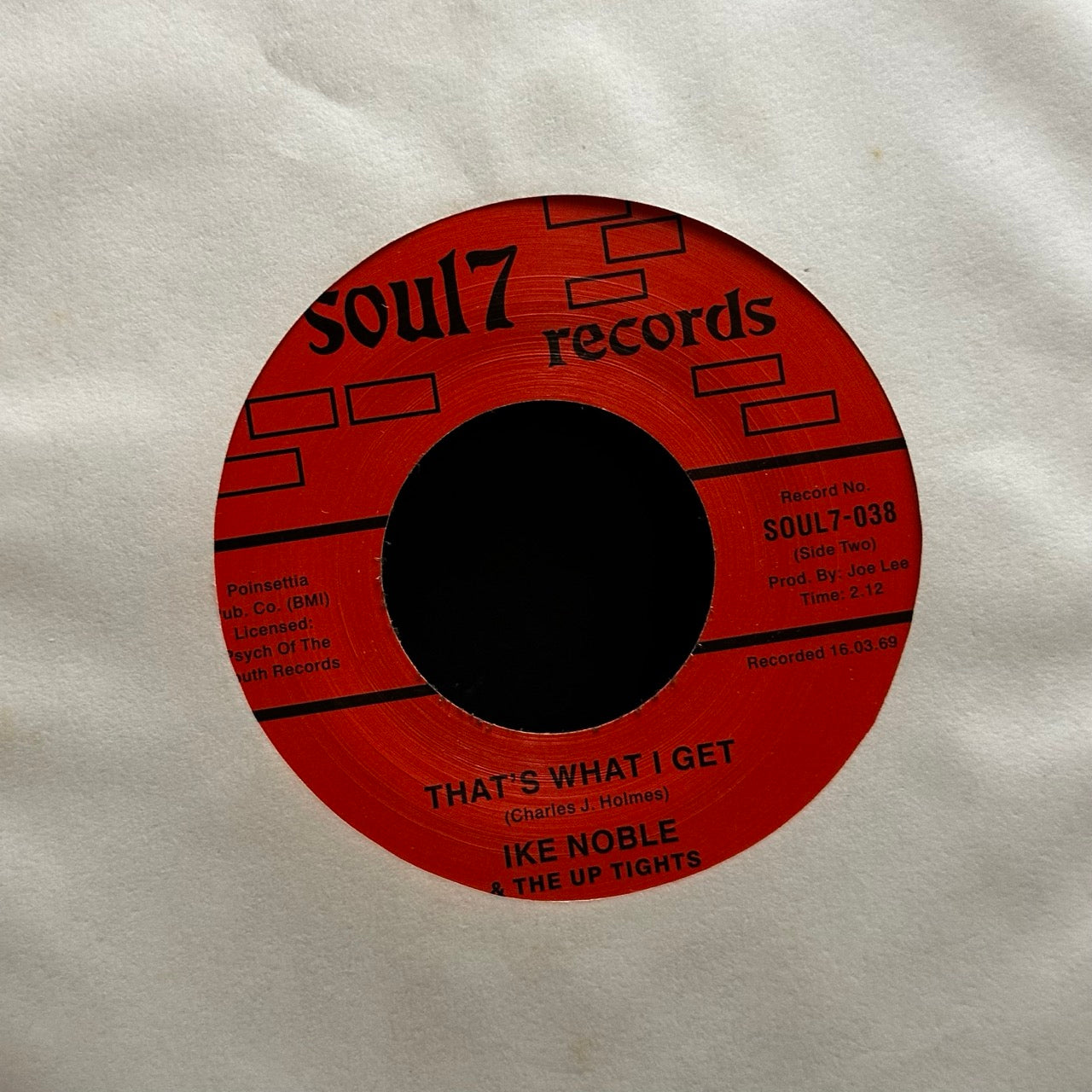 The Up Tights / Ike Noble & The Up Tights – That's The Sound Of My Heart / That's What I Get [7"]