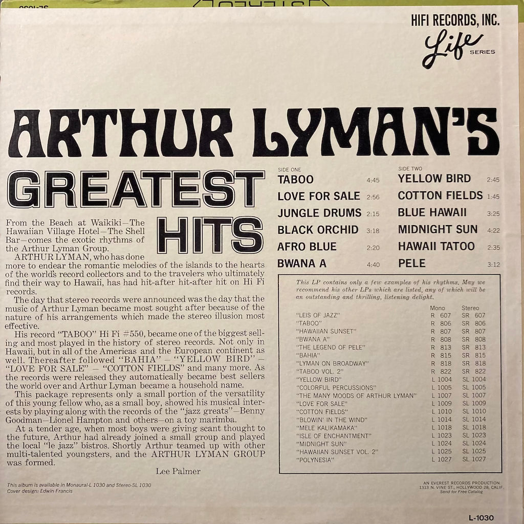 Arthur Lyman - Greatest Hits