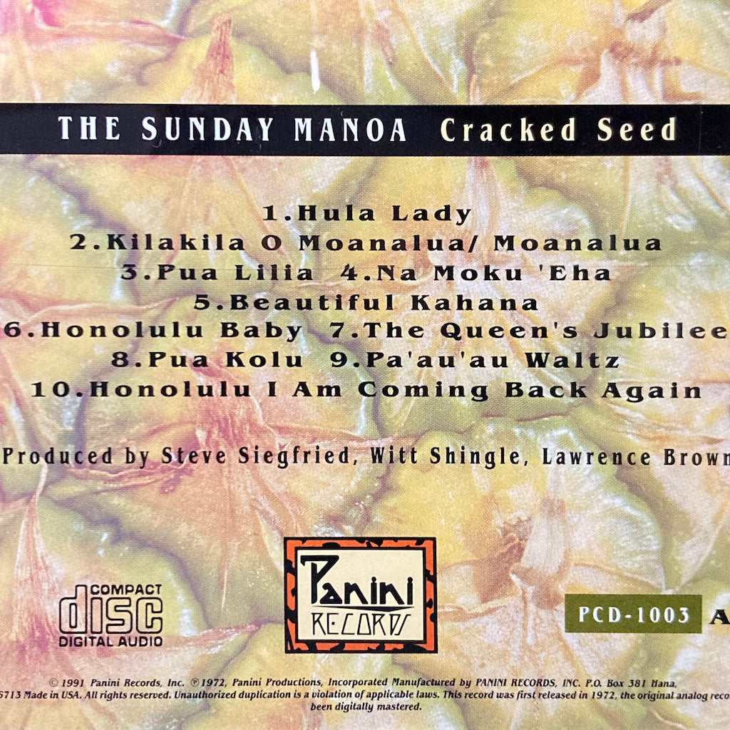 Cracked Seed - The Sunday Manoa [CD]