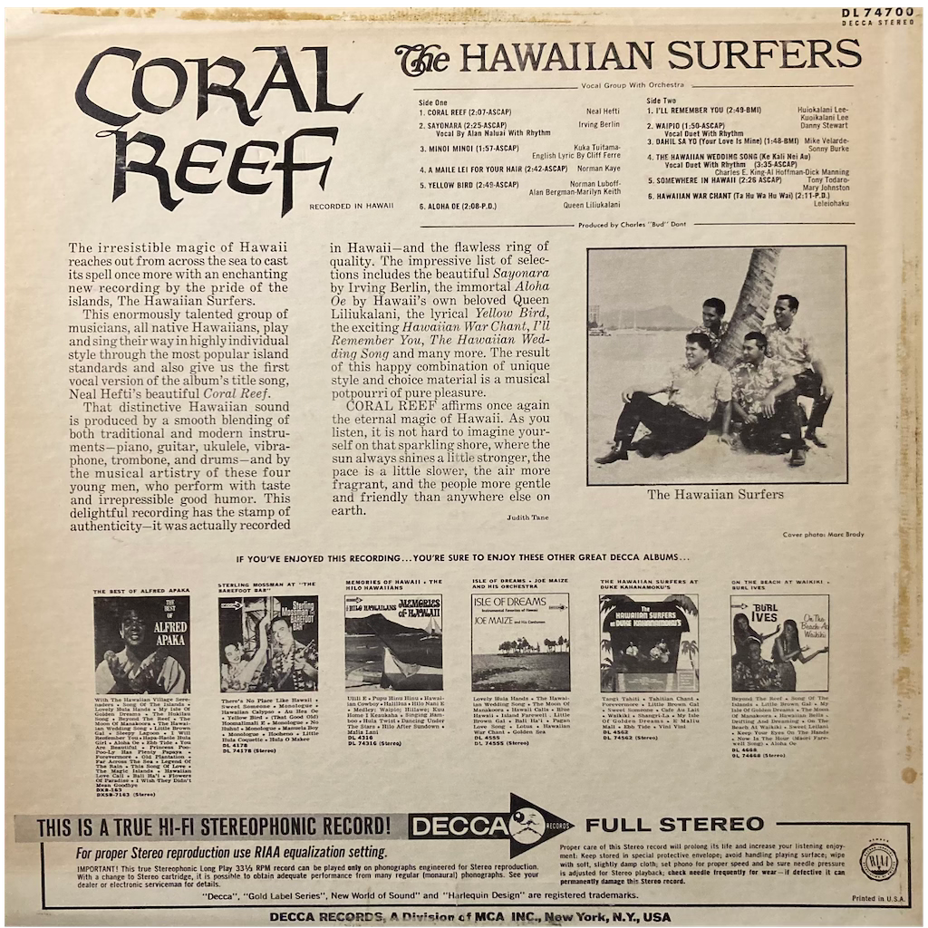 The Hawaiian Surfers - Coral Reef