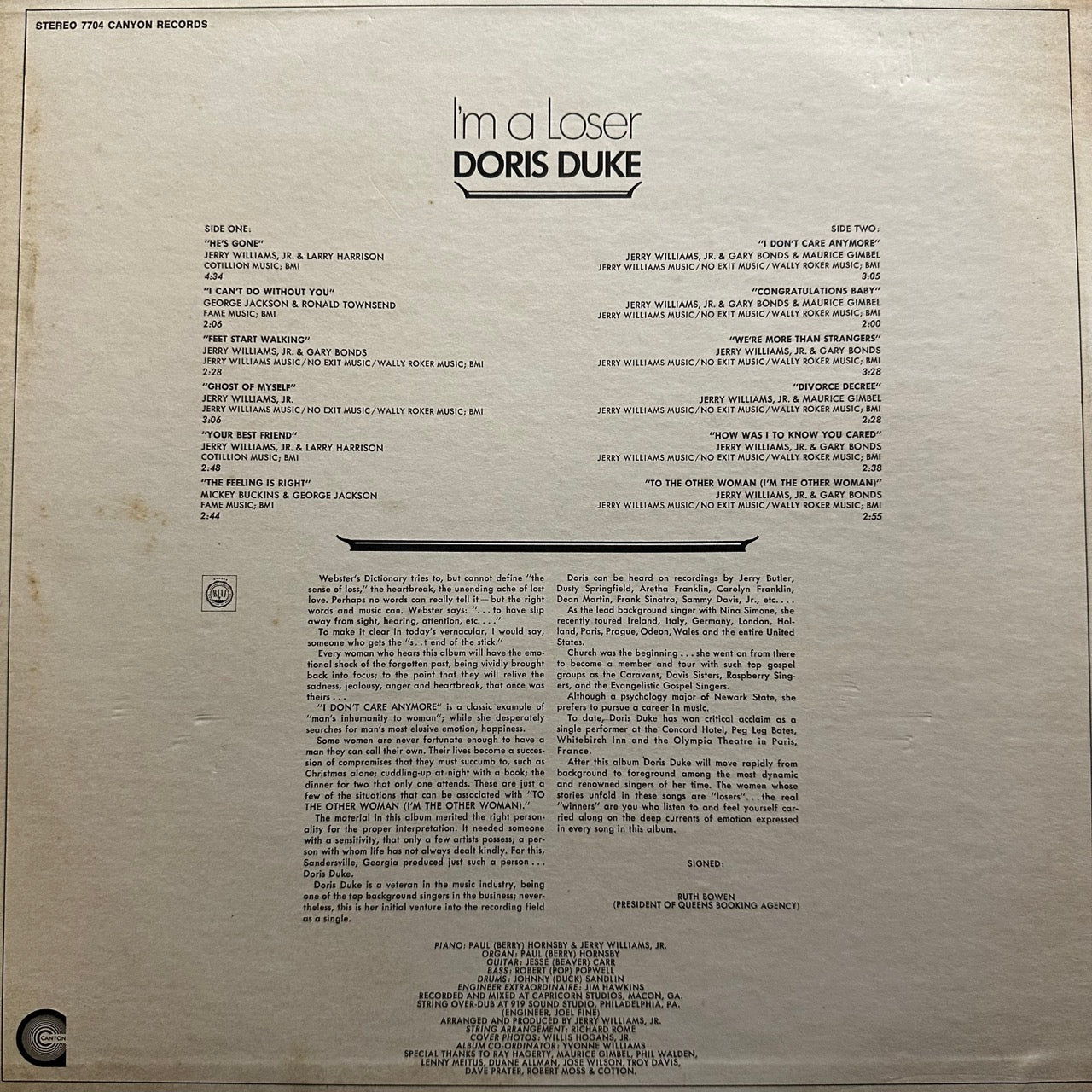 Doris Duke – I'm A Loser