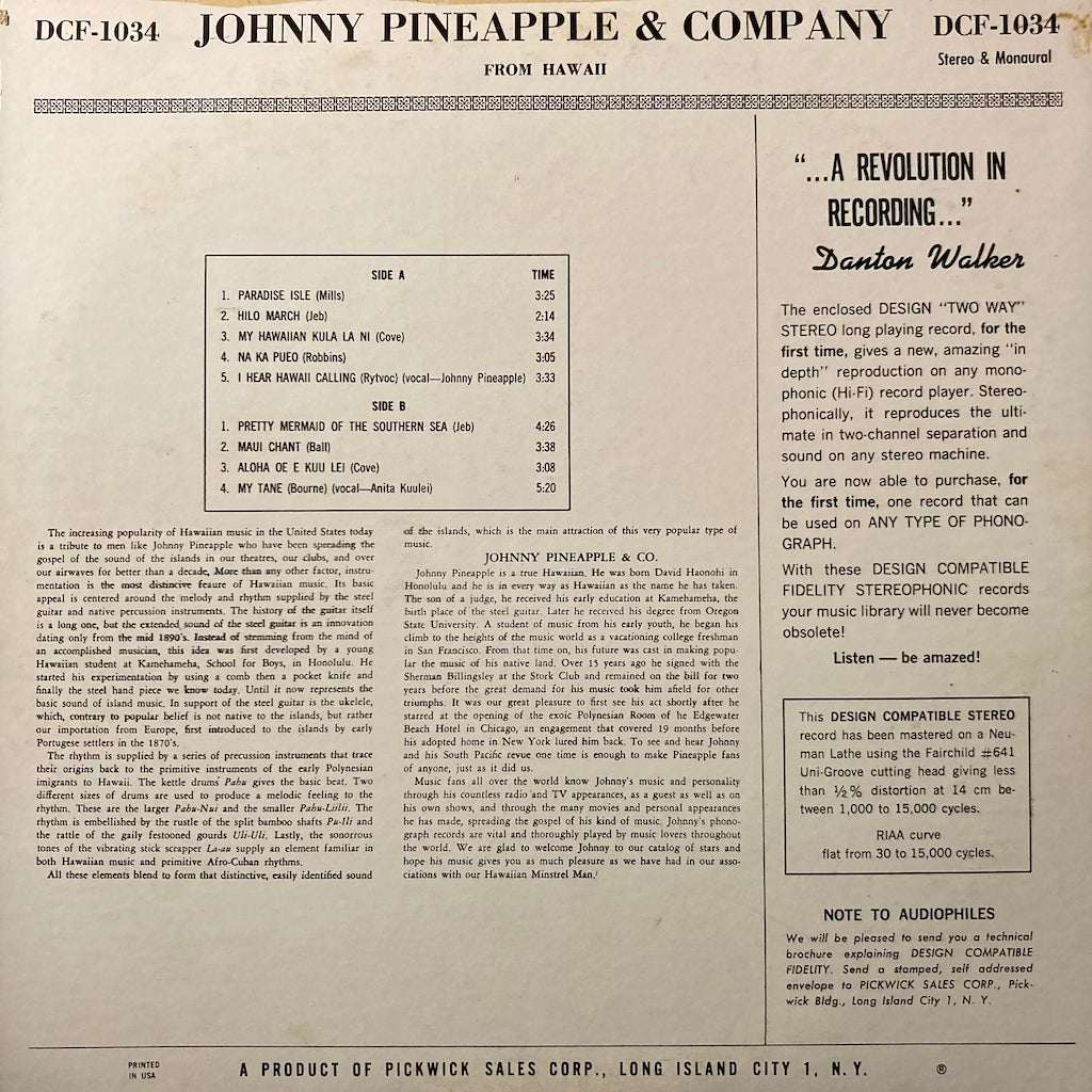 Johnny Pineapple & Co. - From Hawaii