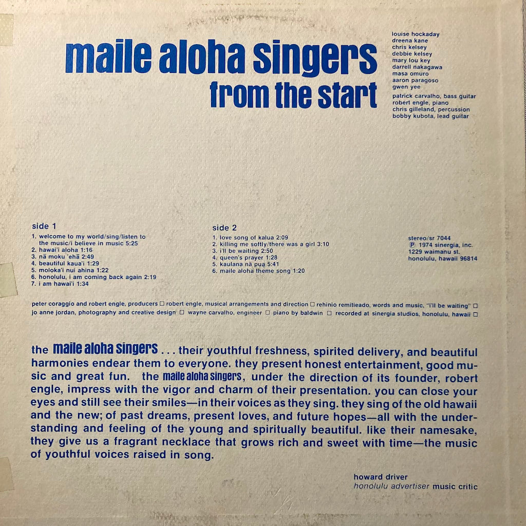 Maile Aloha Singers - From The Start