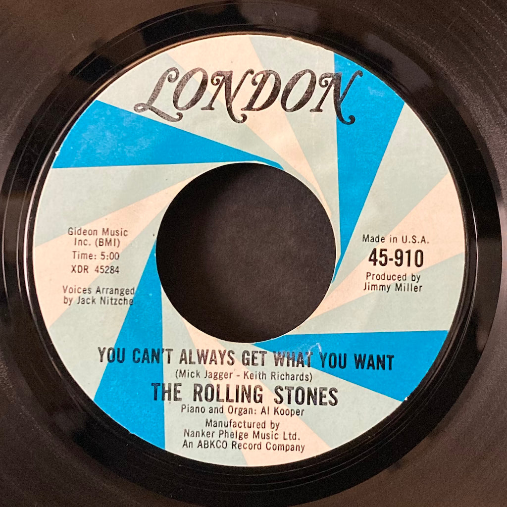 The Rolling Stones - You Can't Always Get What You Want/Honky Tonk Women [7"]