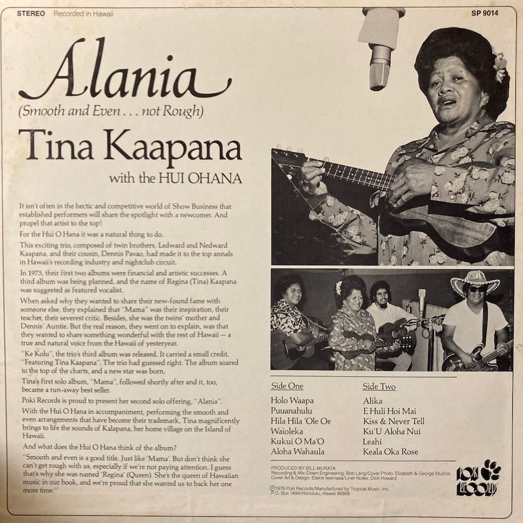 Tina Kaapana w/ Hui Ohana - Alania