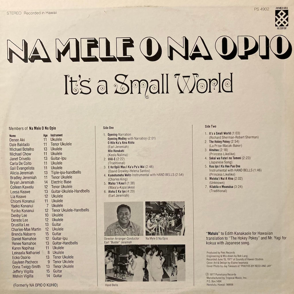 Na Mele O Na Opio - It's A Small World