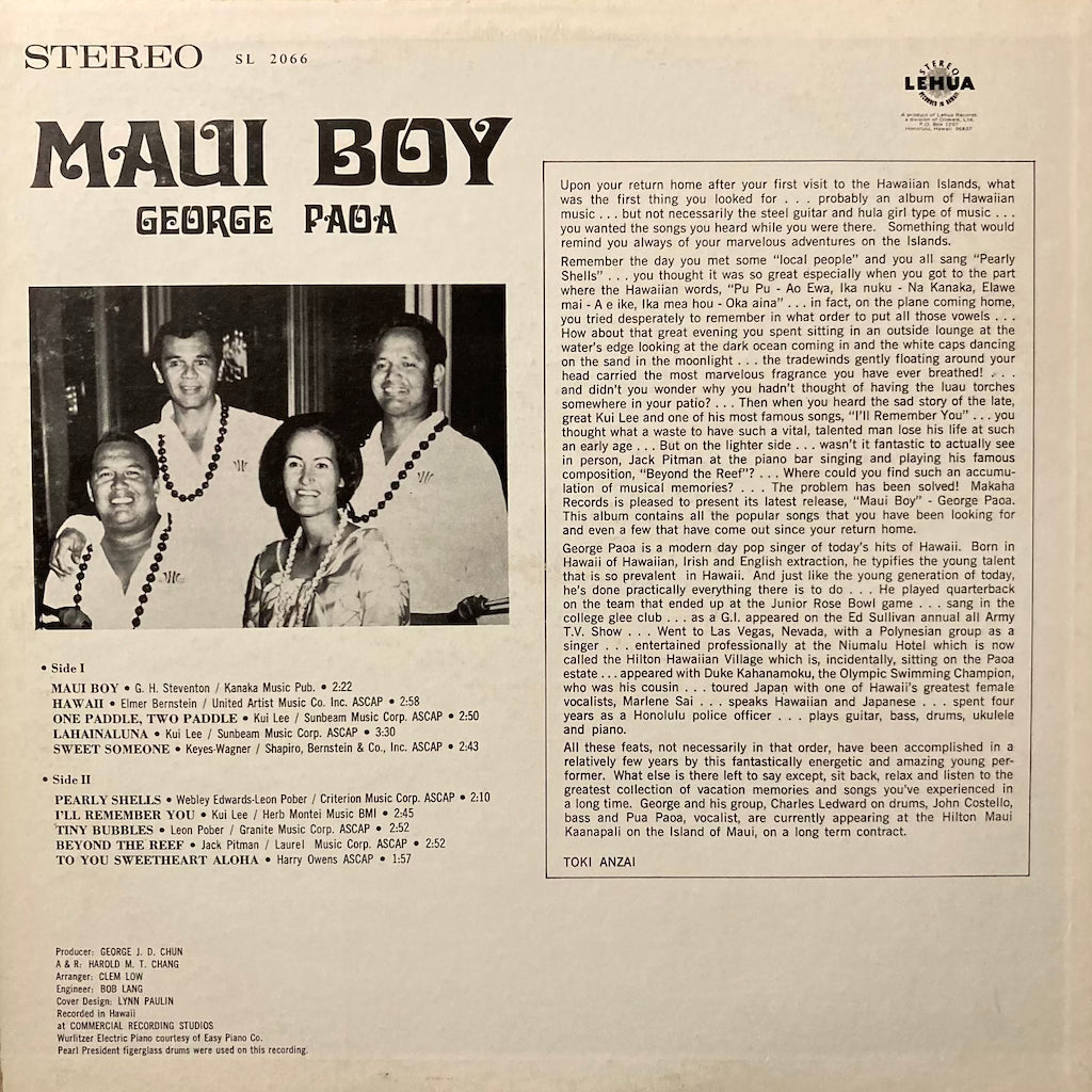 George Paoa - Maui Boy