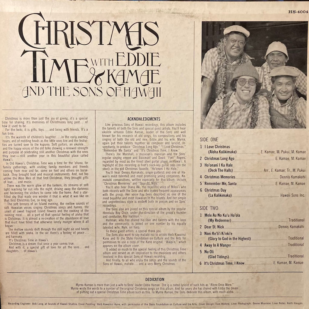 Eddie Kamae & The Sons Of Hawaii - Christmas Time