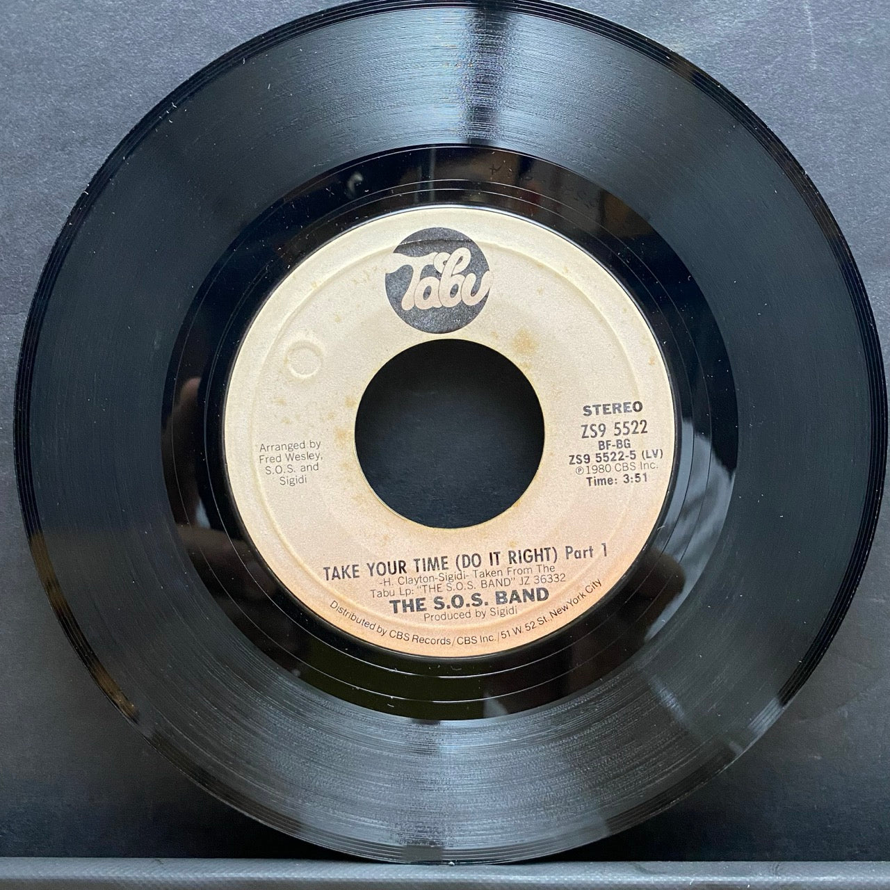 The S.O.S. Band – Take Your Time (Do It Right) Part 1 / Take Your Time (Do It Right) Part 2 [7"]