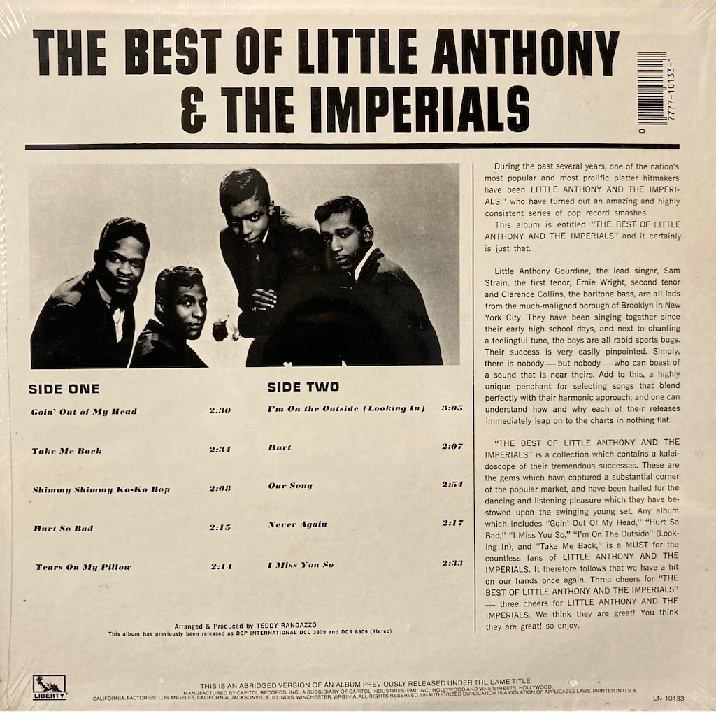 Little Anthony and The Imperials - The Best Of Little Anthony and The Imperials [SEALED]
